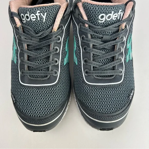 Gdefy Gravity Defyer Mighty Walk Gray Salmon Women's Athletic Shoes TB9024FGP-W - Picture 3 of 11